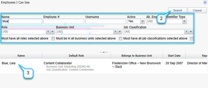 Assign KP - Employee Lookup