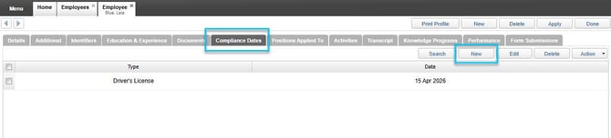 Employee Compliance Dates 5