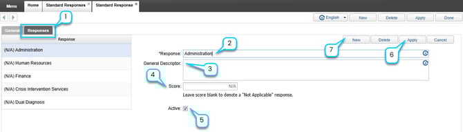 Form standard responses 3