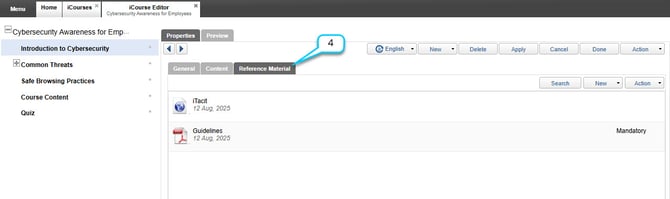 New page reference material