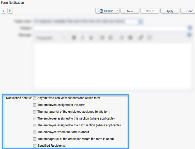 Notification recepients