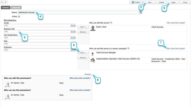 Survey Permissions - Survey