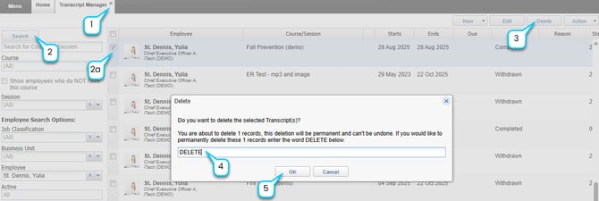 Transcript - Delete (singular)